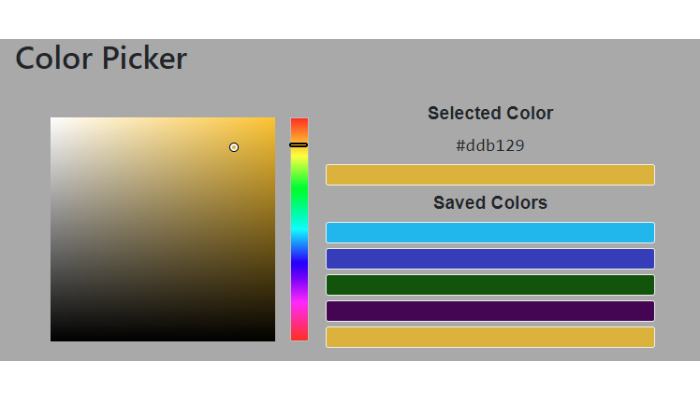 Color Picker Website Page Screenshot