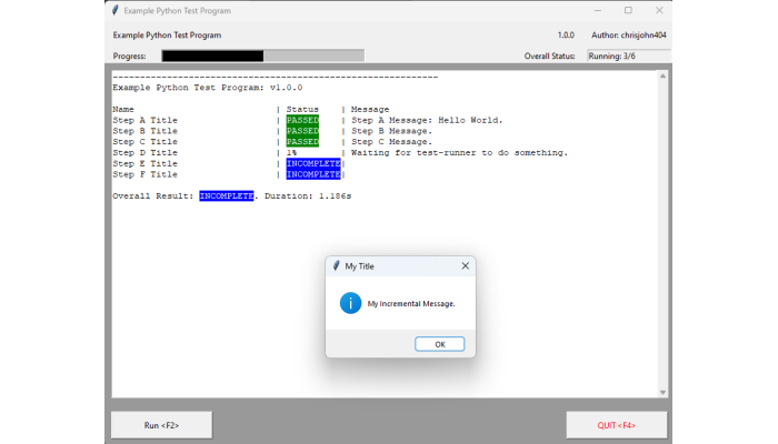 Stepwise Processes Application Screenshot